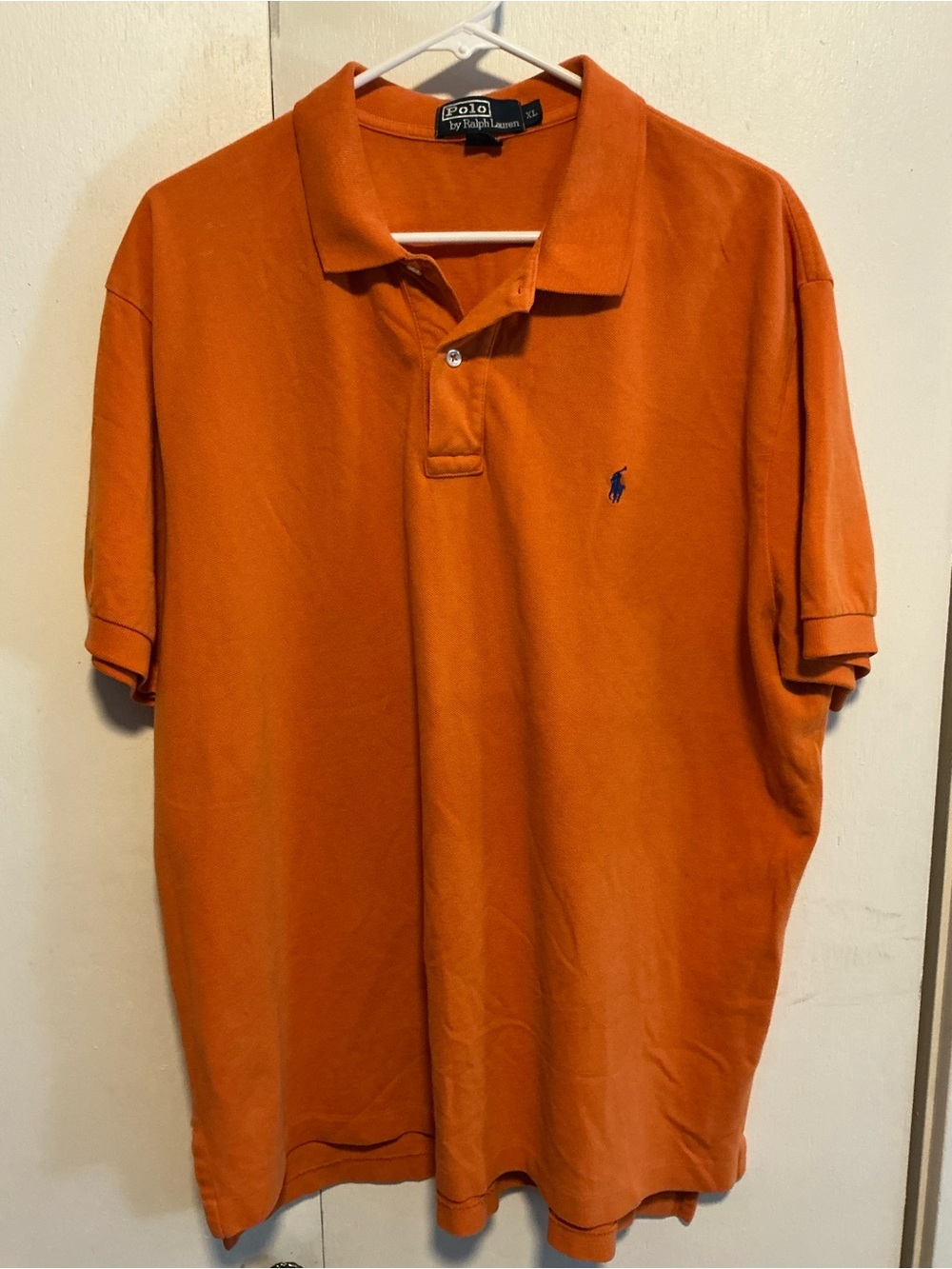 Ralph Lauren Orange Polo with Navy Embroidered Pony